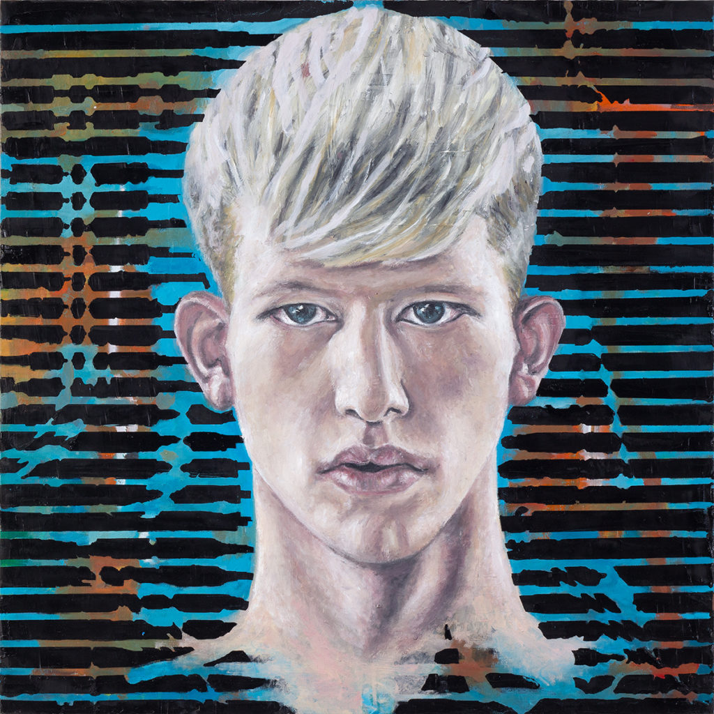 Boy On Motor – 70 x 70 cm – Oil on canvas – 2018