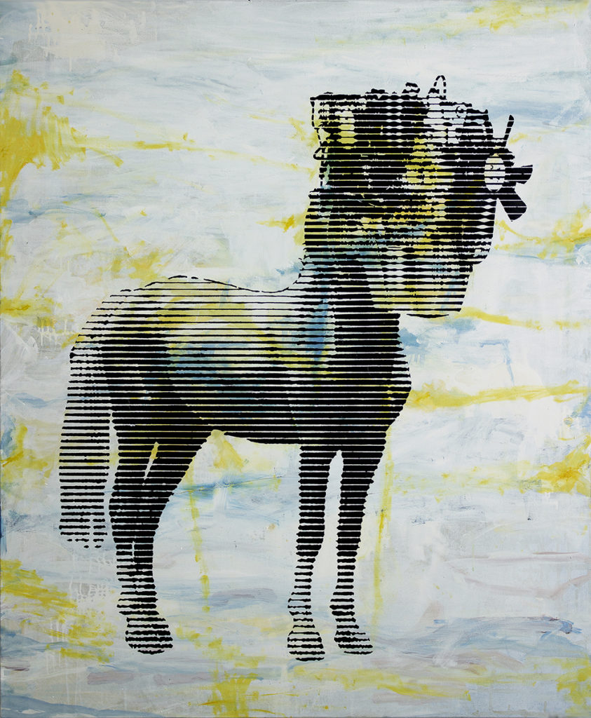 Horse With Motor – 120 x 100 cm – Oil, paint on canvas – 2019