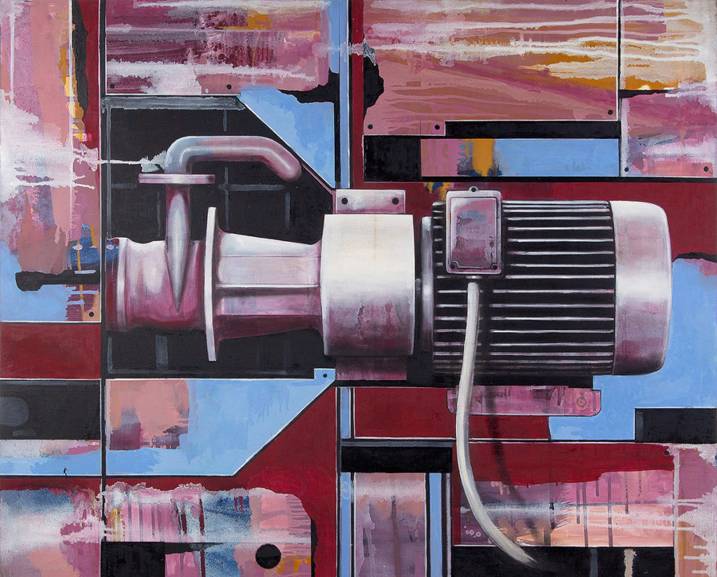 Pumpe – 100 x 120 cm – Oil, acrylic on canvas – 2009