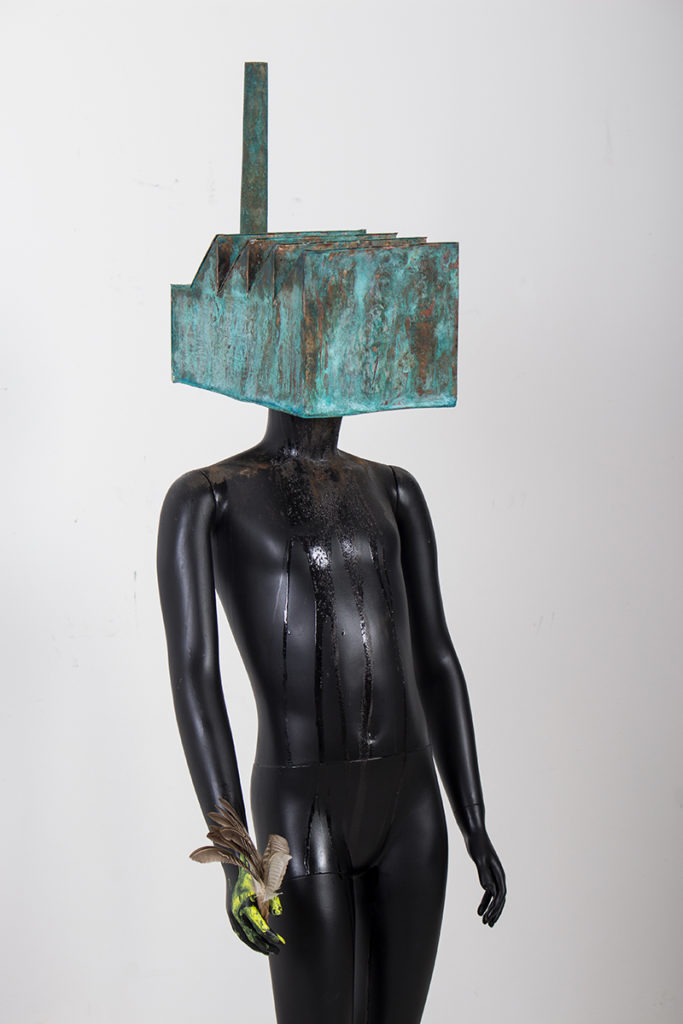 Factory Kid – figure – paint – copper – iron – 2017